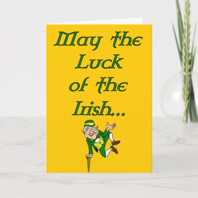 St. Patrick's Day Luck of the Irish Card (Front)