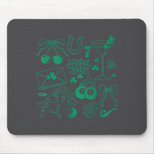St Patricks Day Luck Symbols Lucky Charms Saint Pa Mouse Pad