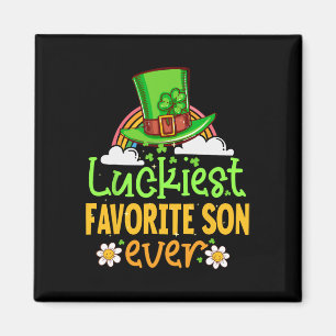 St Patricks Day Luckiest Favorite Son Ever Matchin Magnet