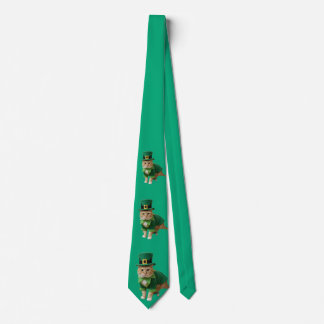 St Patrick's Day Lucky Cat Green  Tie