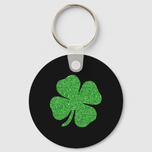 St. Patrick's Day Lucky Charm Green Irish Clover S Key Ring