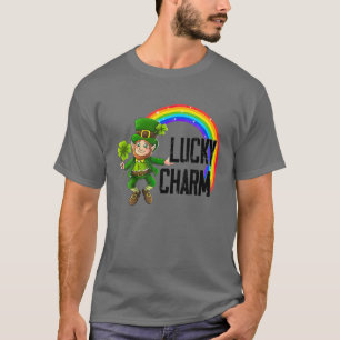 St Patrick's Day Lucky Charm Leprechaun Rainbow T-Shirt