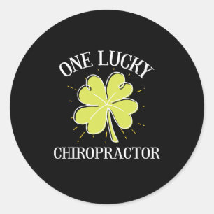 St Patricks Day Lucky Chiropractor Gift Classic Round Sticker