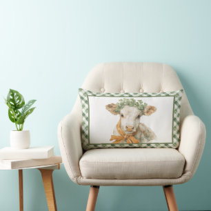  St Patrick's Day Lucky Clover Cow Lumbar Cushion