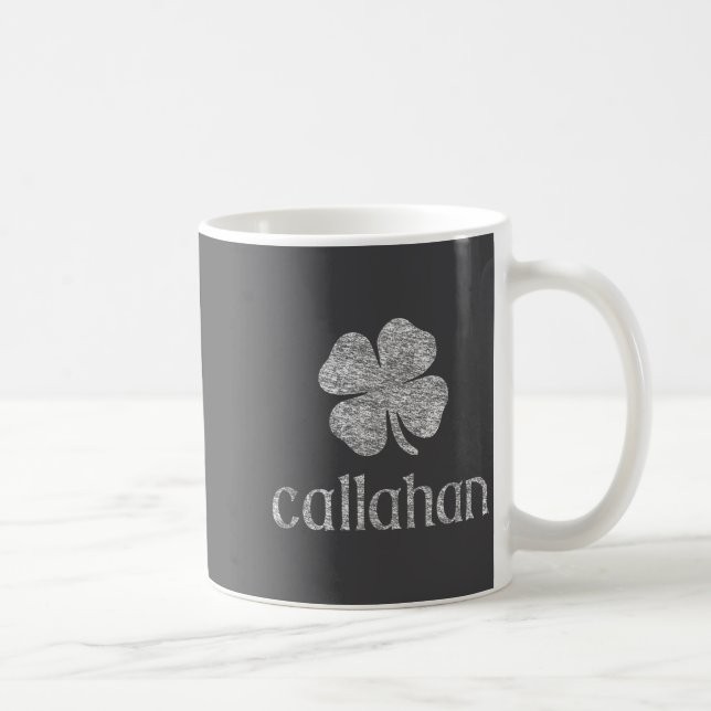 St Patricks Day Lucky Clover Distressed Callahan  Coffee Mug (Right)