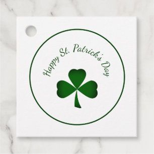 St. Patrick's Day Lucky Clover Green Shamrock  Favour Tags