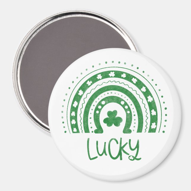 St.Patricks Day Lucky Green Magnet (Front/Back)