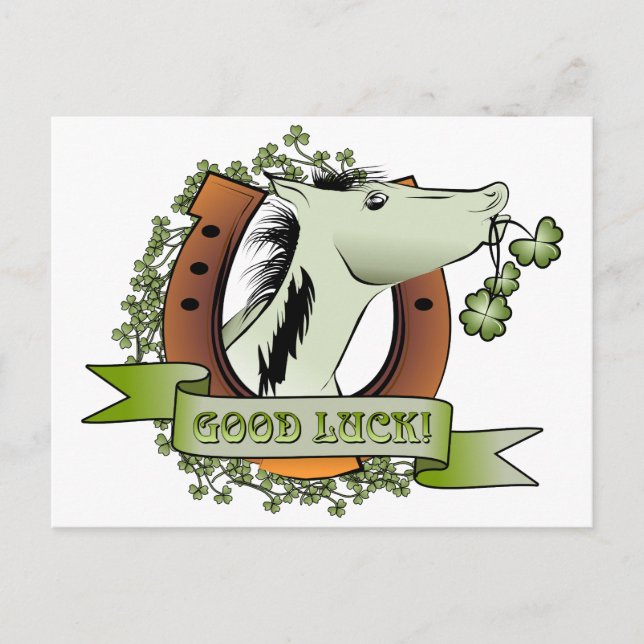 St. Patrick's Day Lucky Horseshoe Postcard (Front)