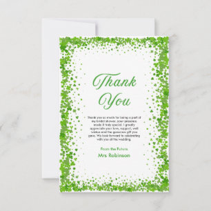 St Patrick's Day Lucky in Love Bridal Shower Thank You Card