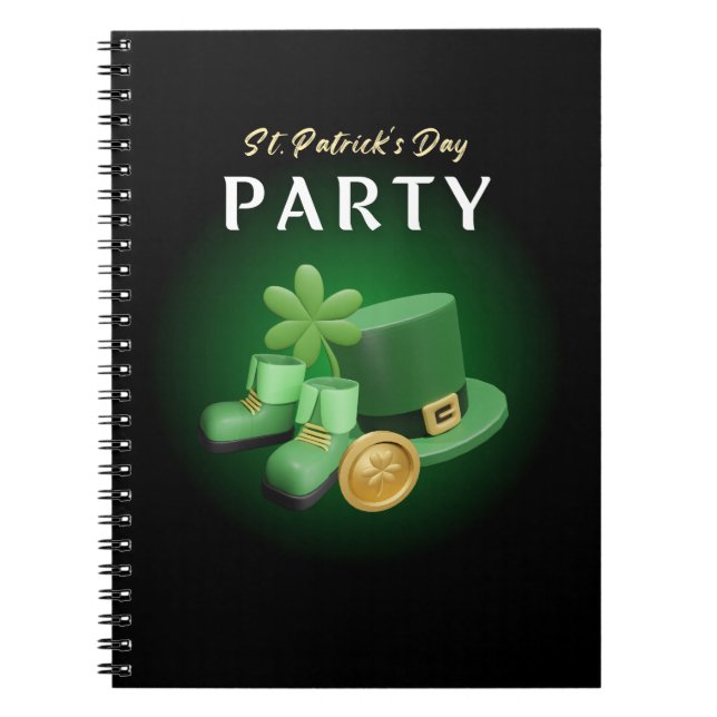 St. Patricks Day Lucky Irish -Funny Lucky Irish    Notebook (Front)