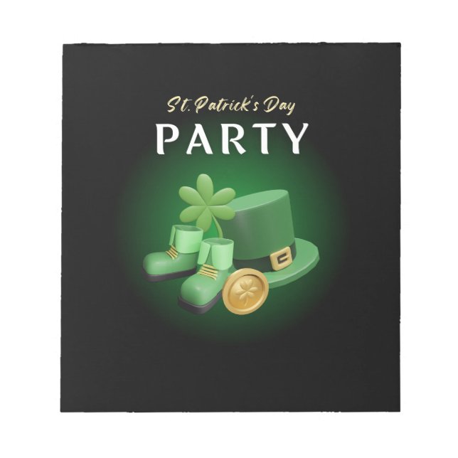 St. Patricks Day Lucky Irish -Funny Lucky Irish    Notepad (Front)