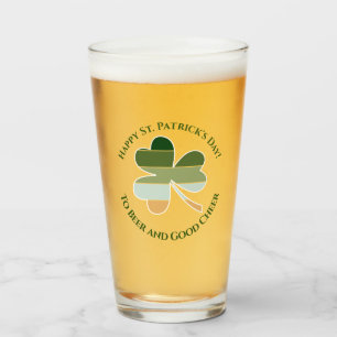 St. Patrick's Day Lucky Irish Shamrock Retro Glass
