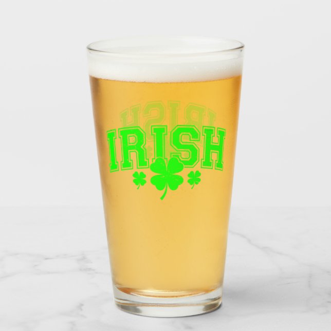 St Patrick's Day Lucky Irish stylish Glass (Front Filled)