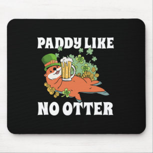 St. Patrick's Day Lucky Leprechaun Otter Paddy Lik Mouse Pad