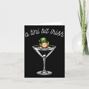 St patricks day lucky leprechaun womens a tiny bit card