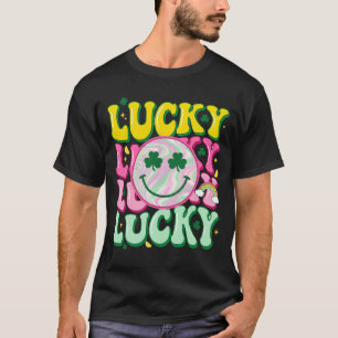 St Patricks Day Lucky Png, Doodle Shamrock, Smiley T-Shirt