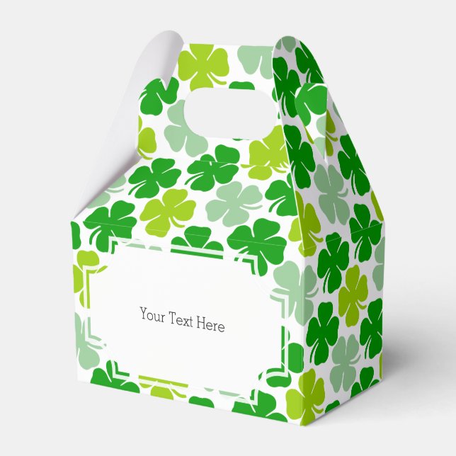 St. Patrick's Day Lucky Shamrock Favour Box (Front Side)