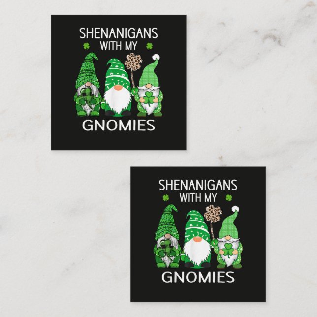 St Patricks Day Lucky Shamrock Leopard Enclosure Card (Front/Back)