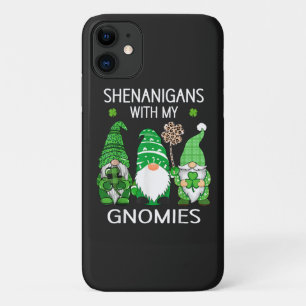 St Patricks Day Lucky Shamrock Leopard Gnomes Case-Mate iPhone Case