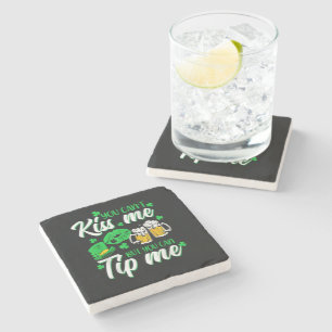 St Patrick's Day Lucky Shamrock Stone Coaster