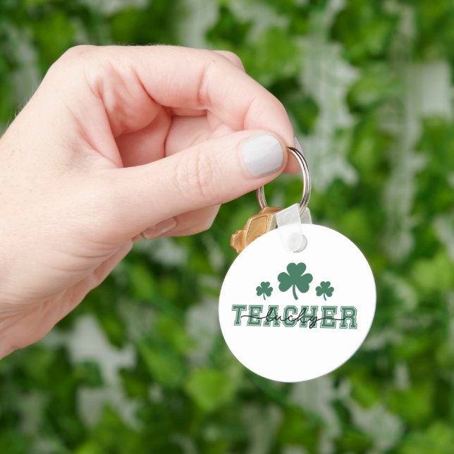 St. Patricks Day Lucky Teacher Key Ring (Hand)