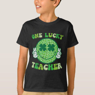 St Patricks Day Lucky Teacher Smile Peace Saint Pa T-Shirt