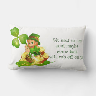 St. Patrick's Day Lumbar Pillow-Leprechaun Cushion