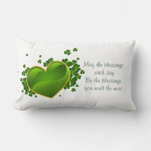 St. Patrick's Day Lumbar Pillow-May The Blessings Cushion
