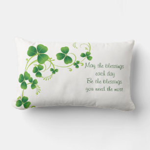 St. Patrick's Day Lumbar Pillow-May The Blessings Cushion