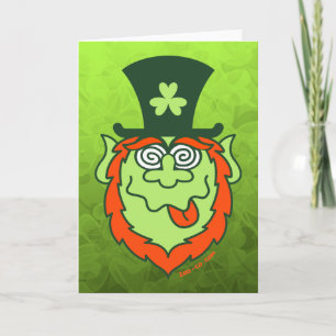 St Patrick's Day Mad Leprechaun Card