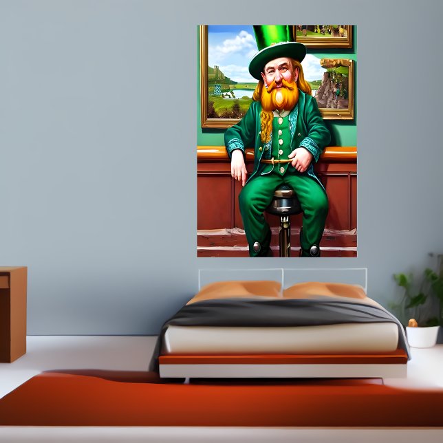 St. Patrick's Day man in green clothes | AI Art  Poster (Creator Uploaded)