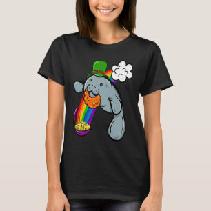 St Patrick's Day Manatee Leprechaun Cute  Boys Gir T-Shirt