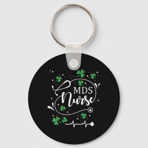 St Patricks Day Mds Nurse Irish Shamrock St Paddy Key Ring
