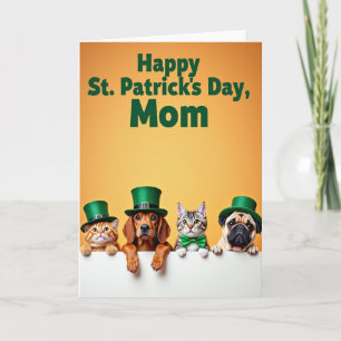 St Patricks Day Mom Animal Card