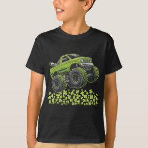 St Patrick's Day Monster Truck Lucky Shamrock T-Shirt