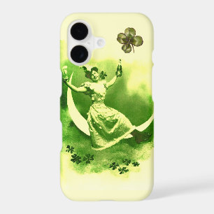 ST PATRICK'S  DAY MOON LADY WITH SHAMROCKS