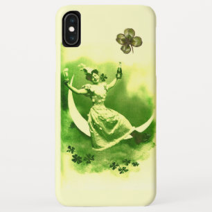 ST PATRICK'S DAY MOON LADY WITH SHAMROCKS Case-Mate iPhone CASE