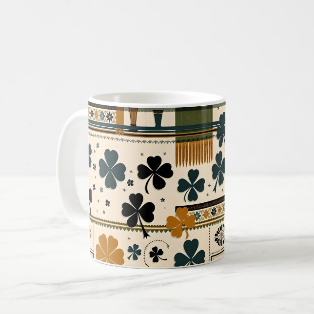 St. Patrick's Day Motifs Coffee Mug (Front Left)
