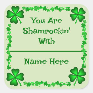 St Patrick's Day Name Tag