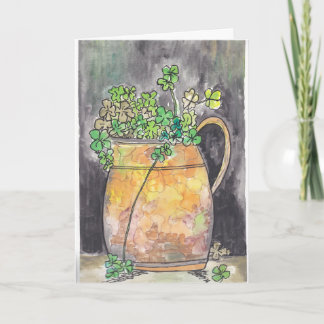 St. Patrick's Day Notecards with Shamrocks 