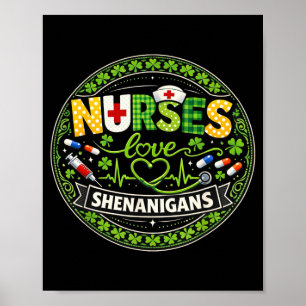 St Patricks Day Nurse Quote Nurses Love Poster