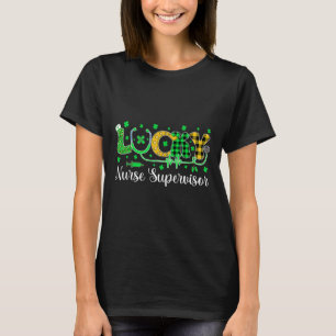 St Patricks Day Nurse Scrub Top Lucky Nurse Superv