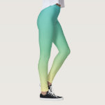 St Patricks Day Ombre Green Yellow Trendy Leggings<br><div class="desc">Leggings perfect for St. Patrick's day — a soft ombre gradient of blue-green fading to green and then to yellow. Great for St. Paddy's Day yoga or a casual outfit.</div>