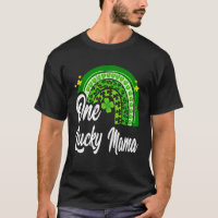 St Patrick's Day One Lucky Mama Leopard Rainbow