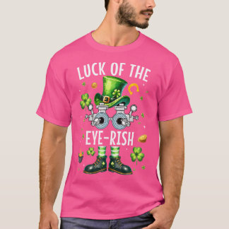 St Patrick'S Day Optometrist Irish Gnome Lucky Eye T-Shirt