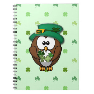St. Patrick's Day owl Notebook