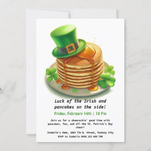 St. Patrick's Day Pancake Party – Shamrockin'  Invitation