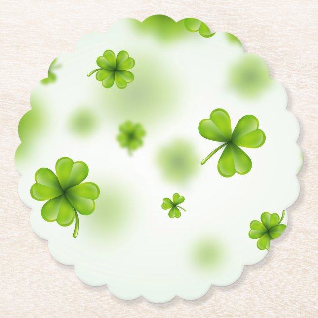 St Patrick's Day  Paper Coaster (Front)