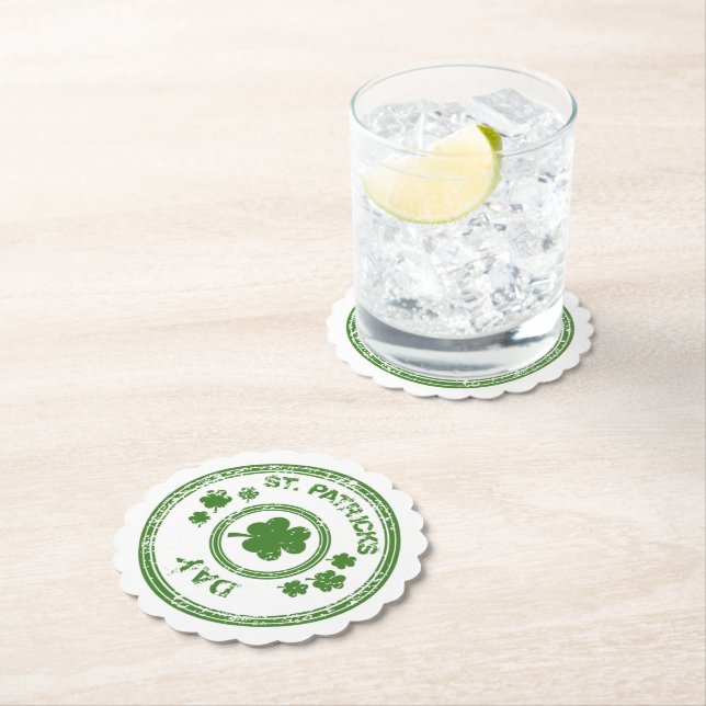 St. Patricks Day Paper Coasters (Insitu)