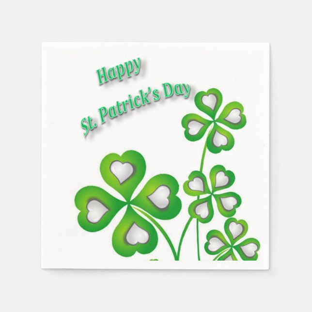 St. Patrick's Day Paper Napkins (Front)